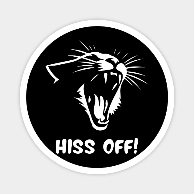 Hiss off! Cat Magnet by Batshirt